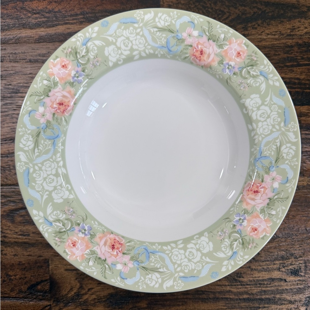 Dior Floral Green and Pink Dinner Plate